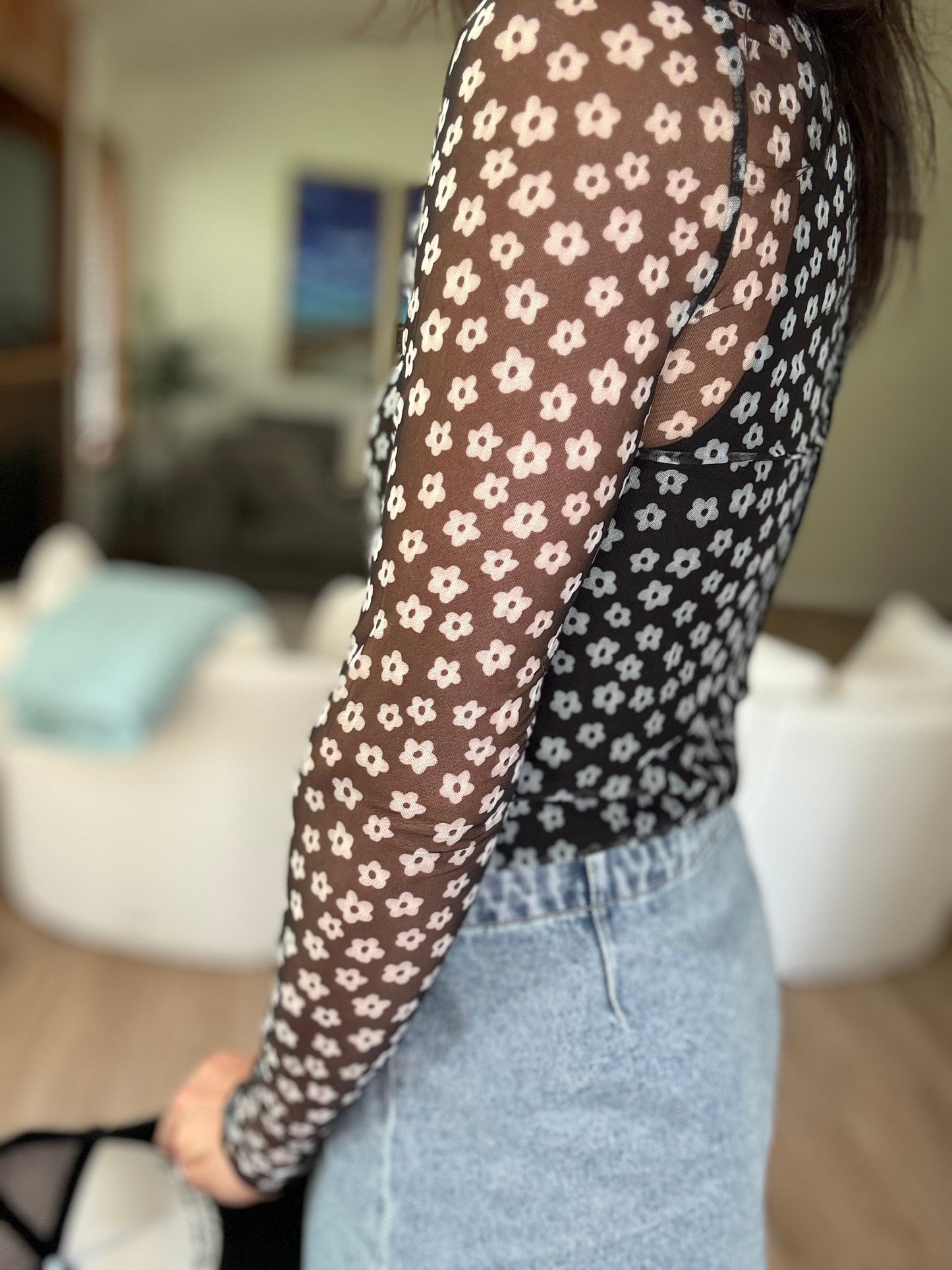 Sheer Daisy Top