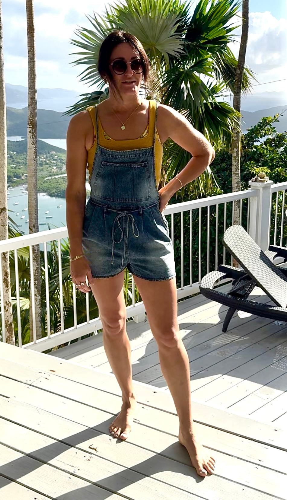 Macie Pleated Short Coveralls