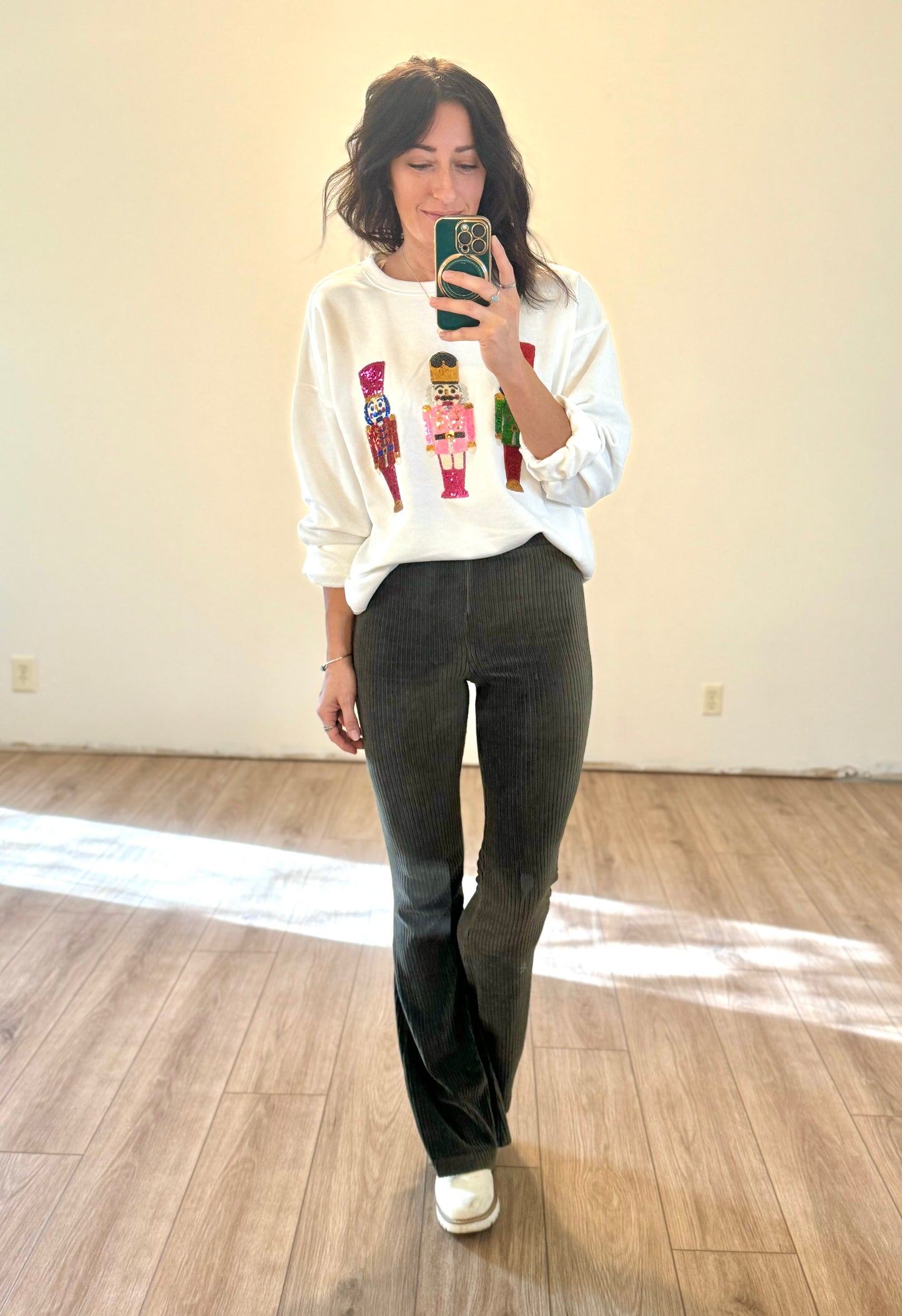 Oversized Sequin Nutcracker Sweatshirt