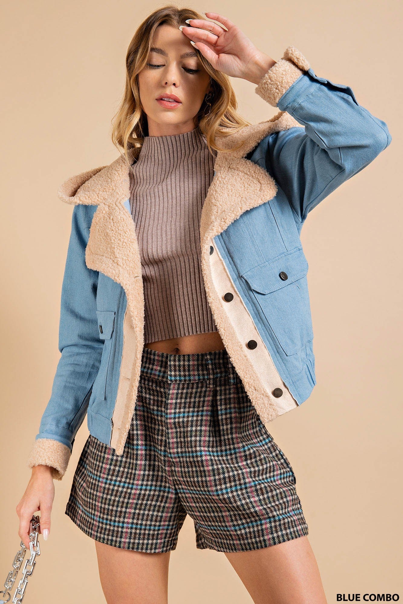 Faux Suede Trucker Jacket