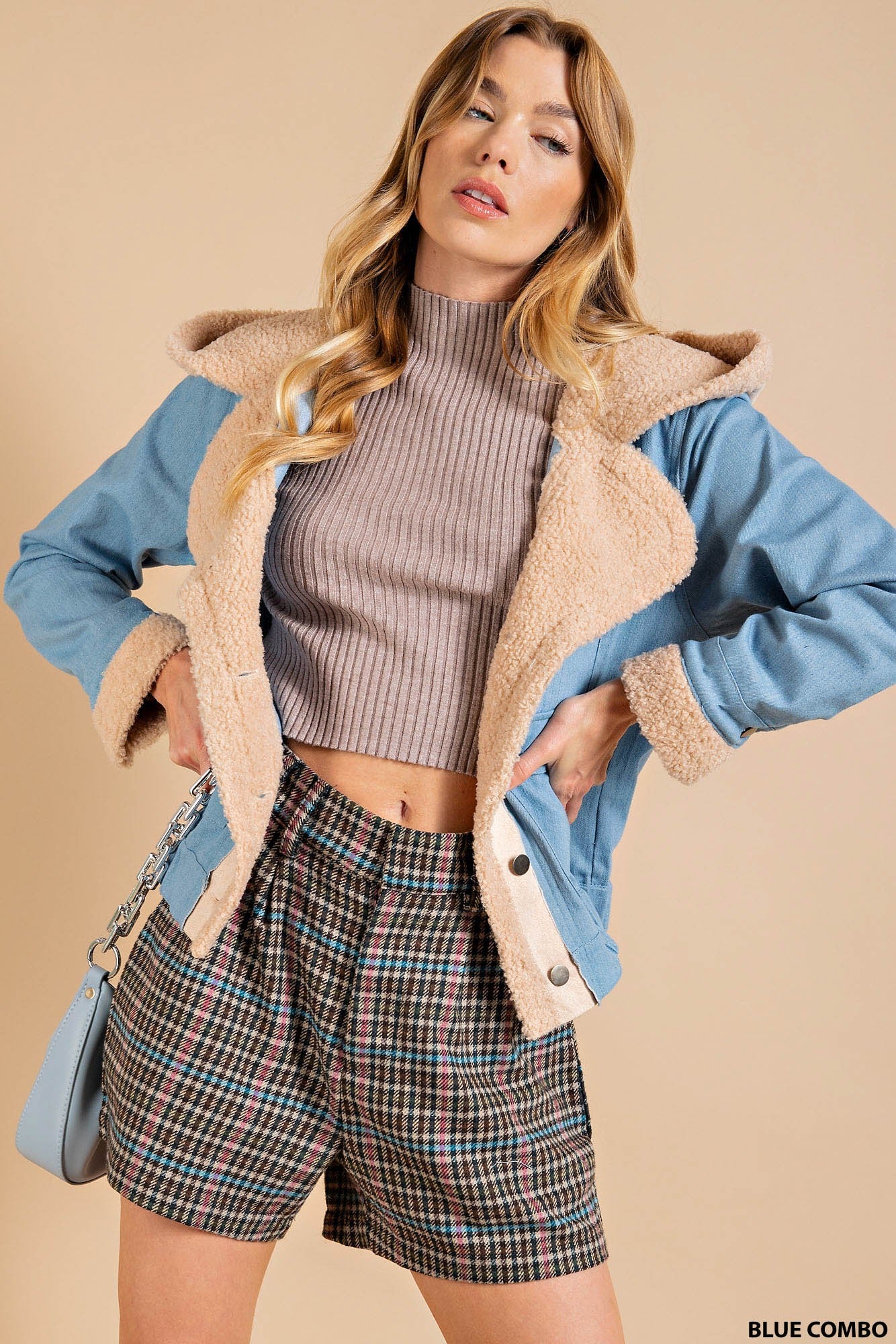 Faux Suede Trucker Jacket