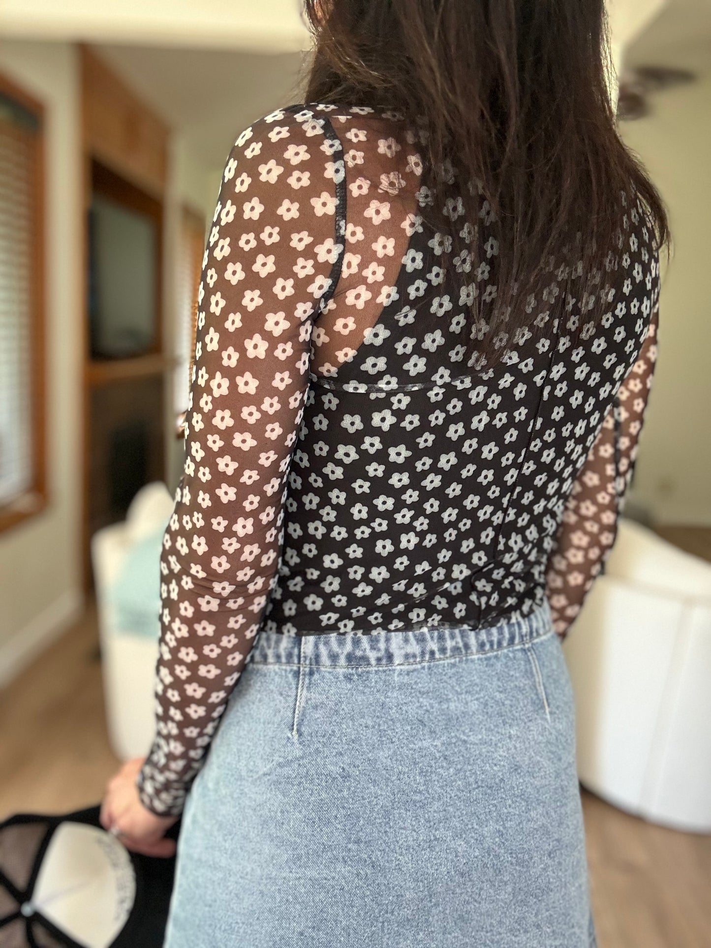 Sheer Daisy Top