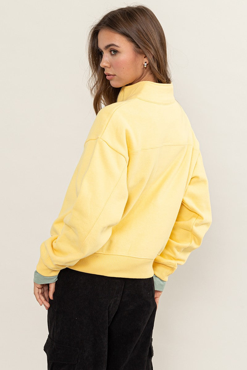 Banana Half Zip Sweatshirt