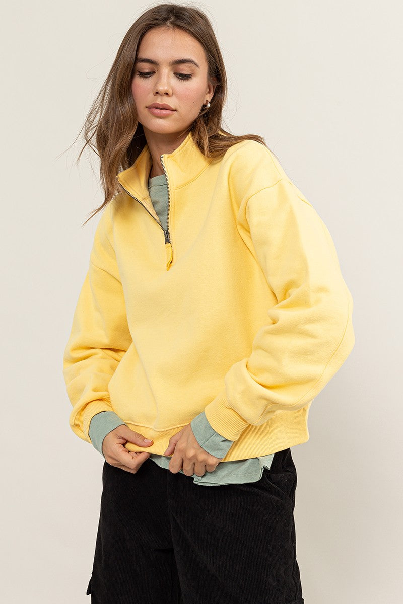 Banana Half Zip Sweatshirt