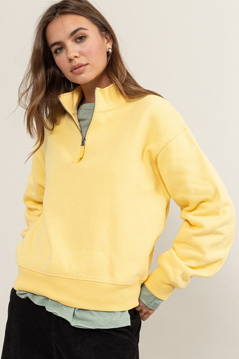 Banana Half Zip Sweatshirt