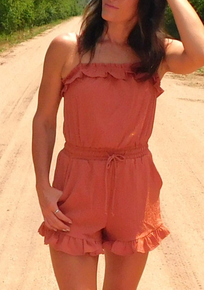 Sunset Romper - Rust