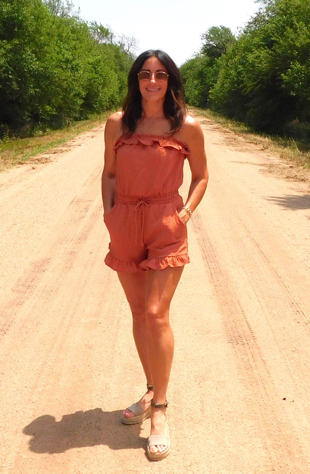 Sunset Romper - Rust