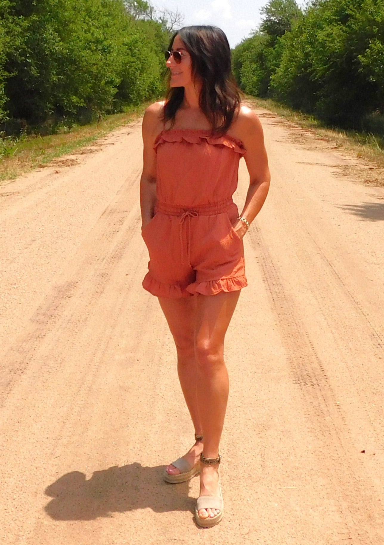Sunset Romper - Rust