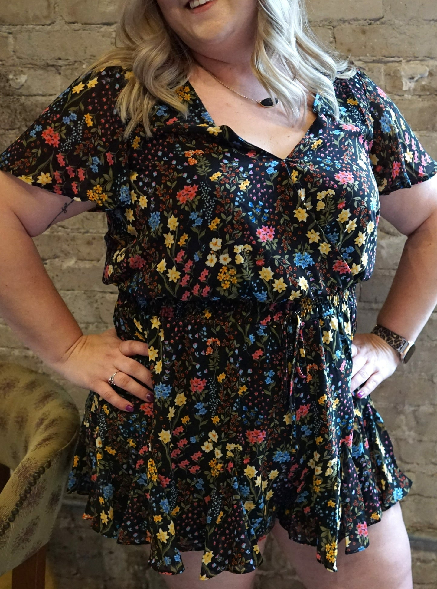 Floral Countryside Romper XS-3X