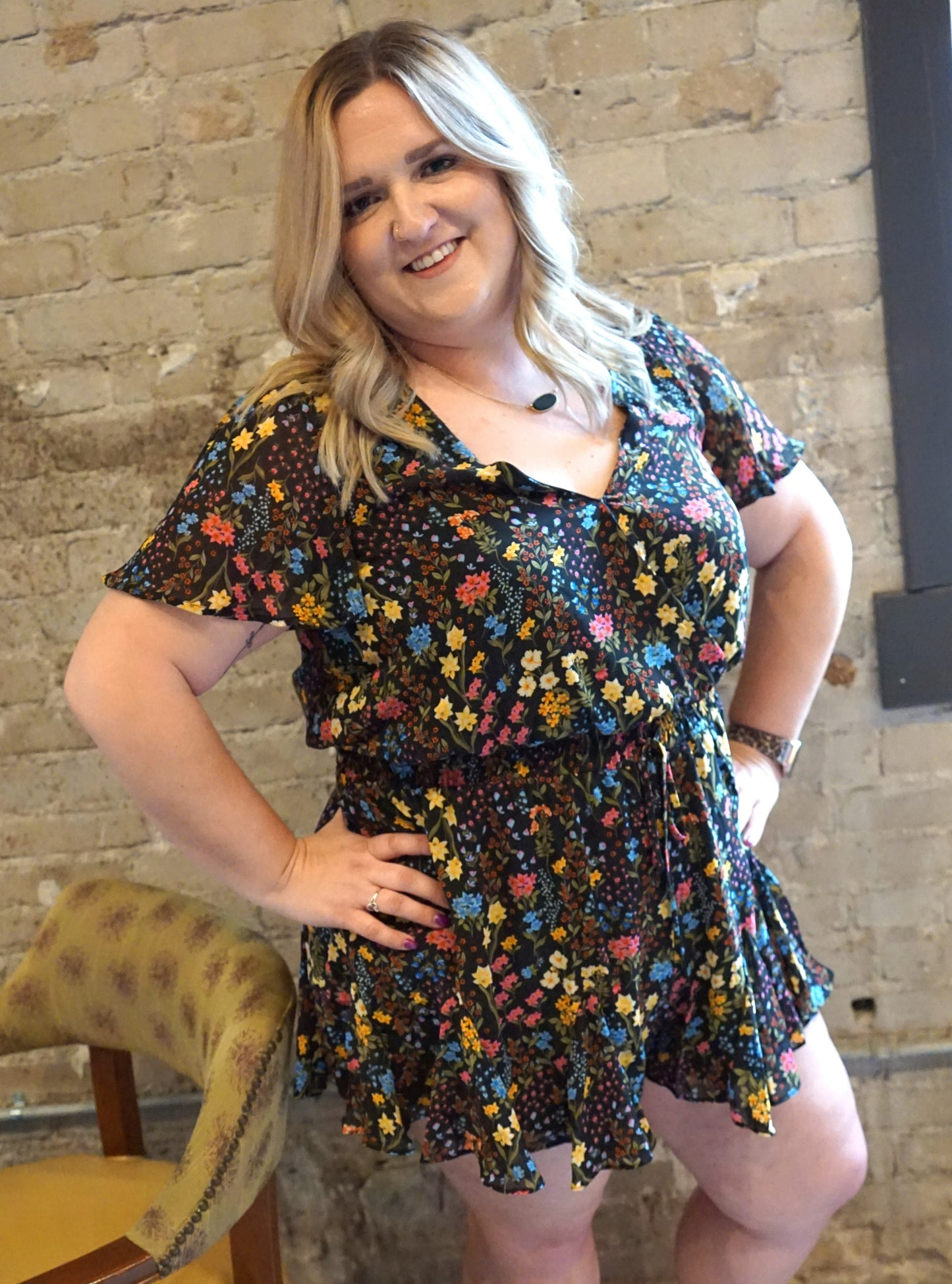 Floral Countryside Romper XS-3X