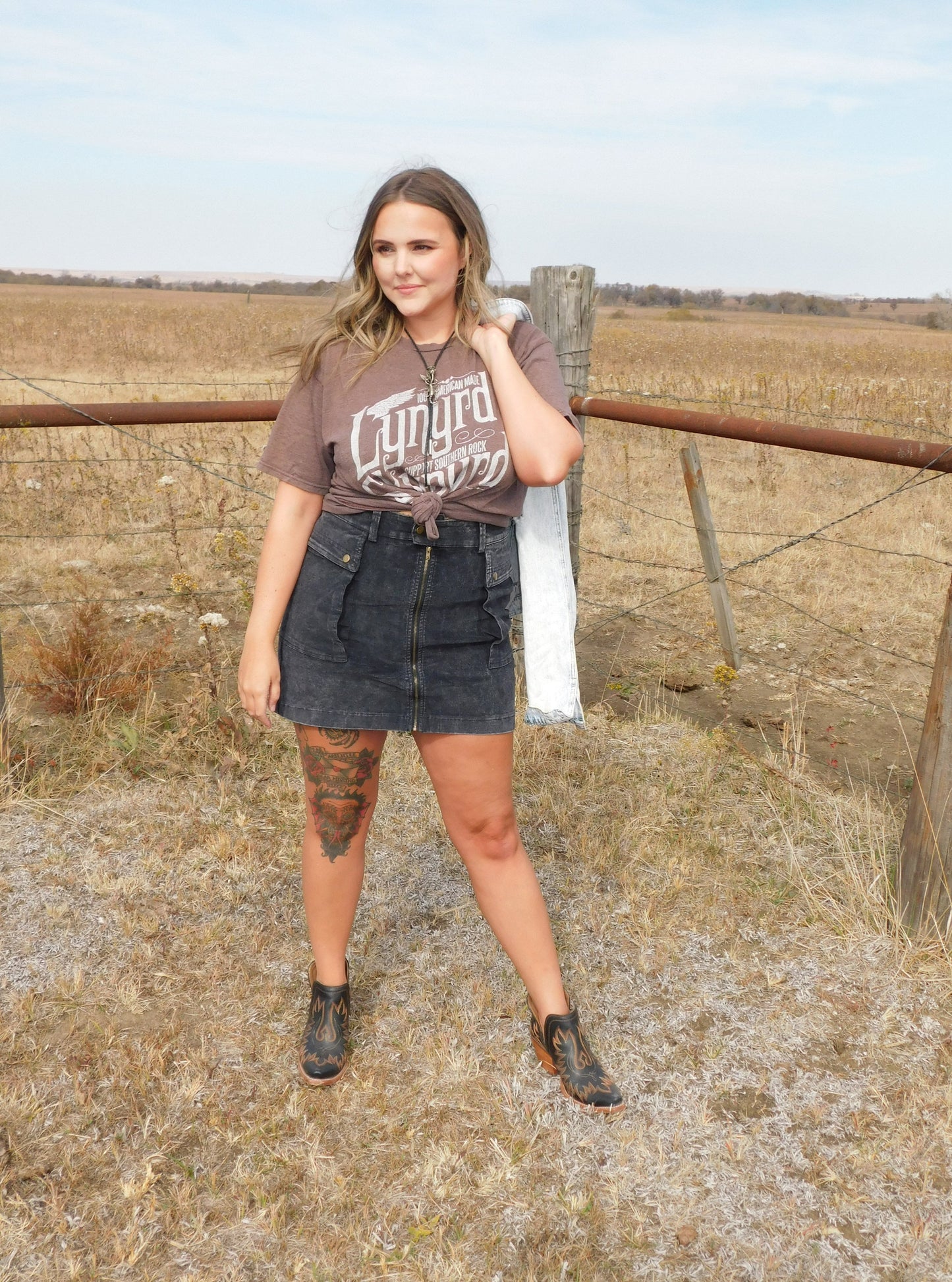 Black Corduroy Skirt