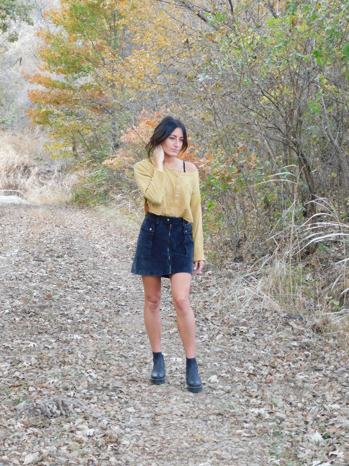 Black Corduroy Skirt