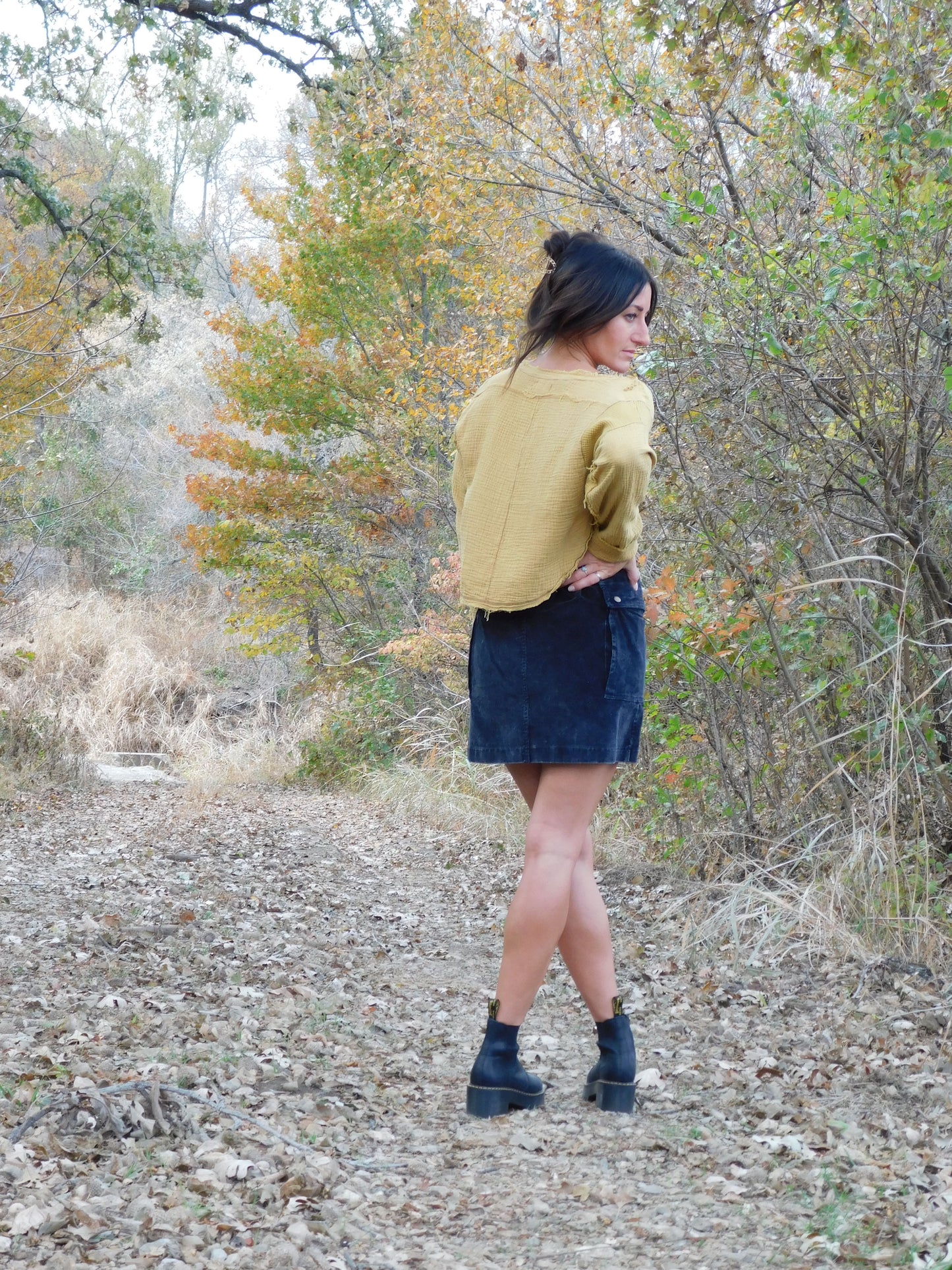 Black Corduroy Skirt