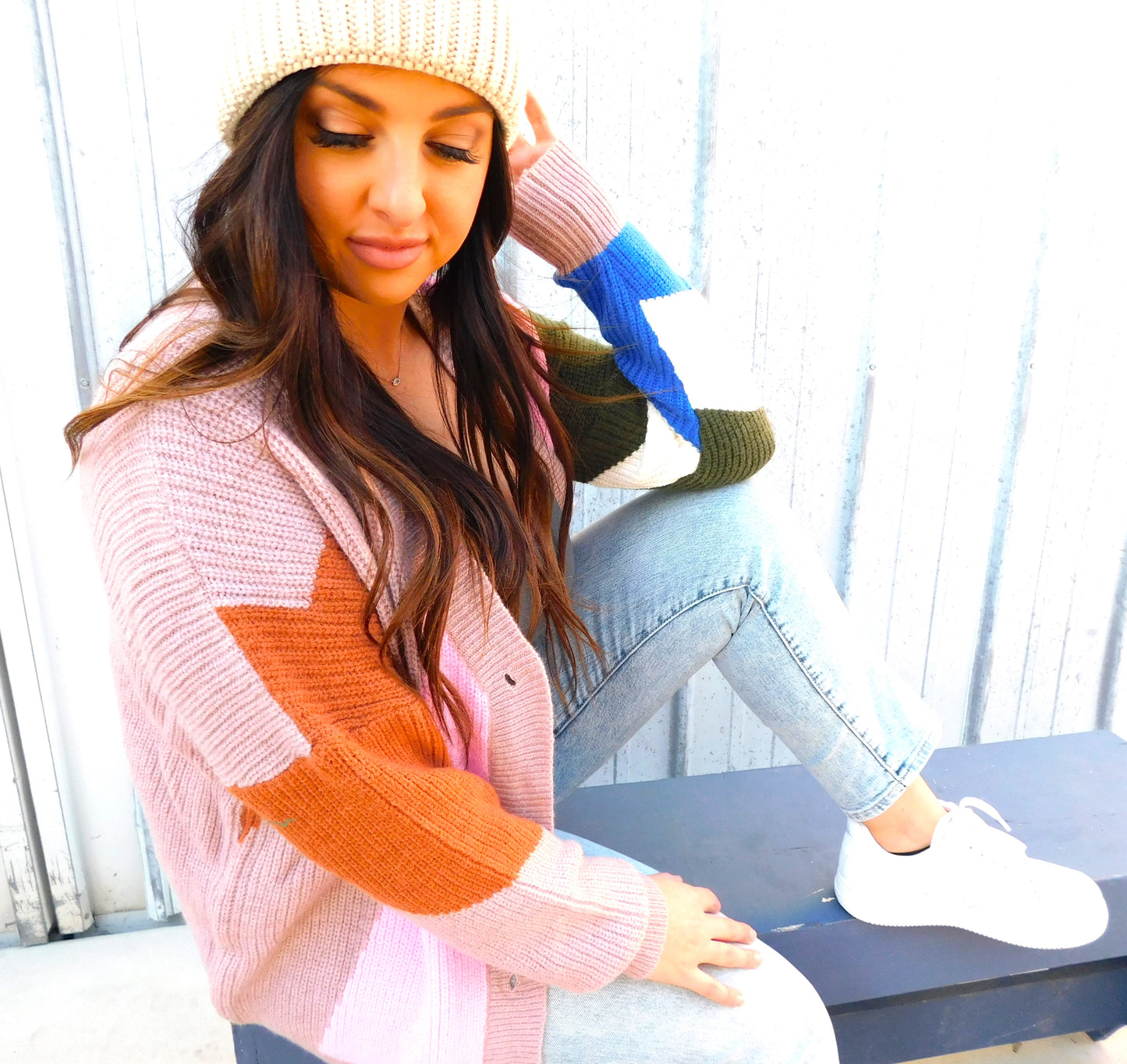 Color Block Cardi