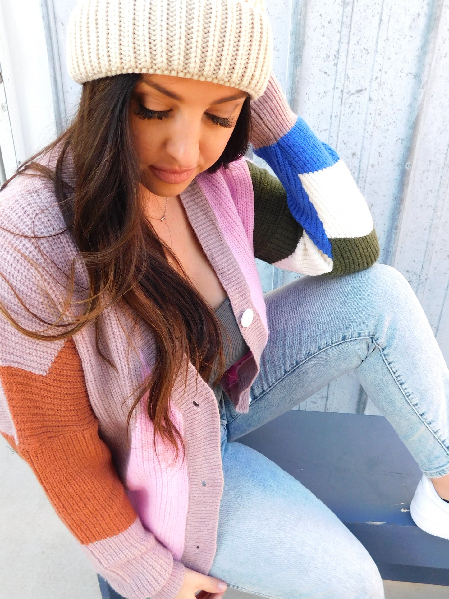 Color Block Cardi