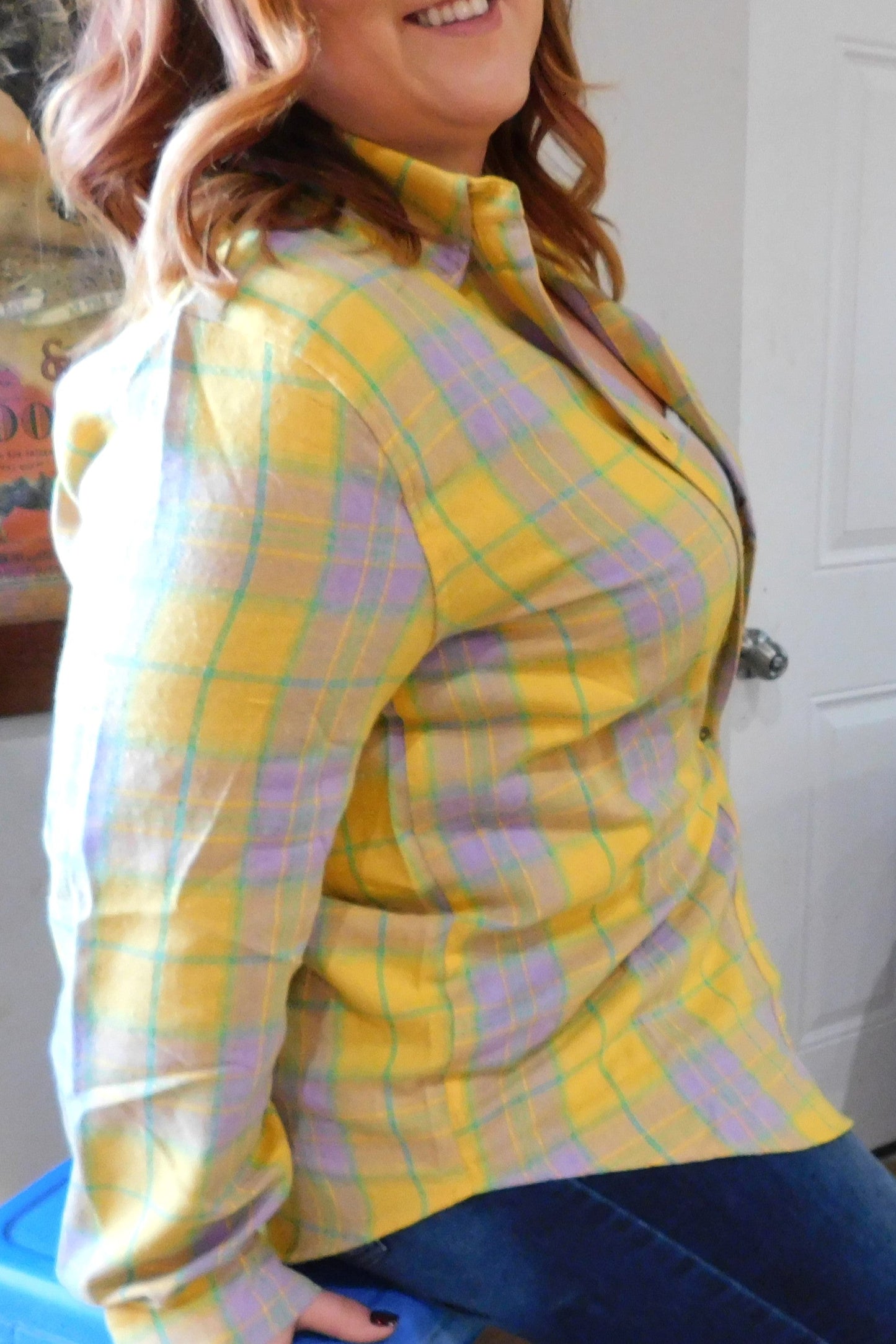 Yellow Plaid Button Down
