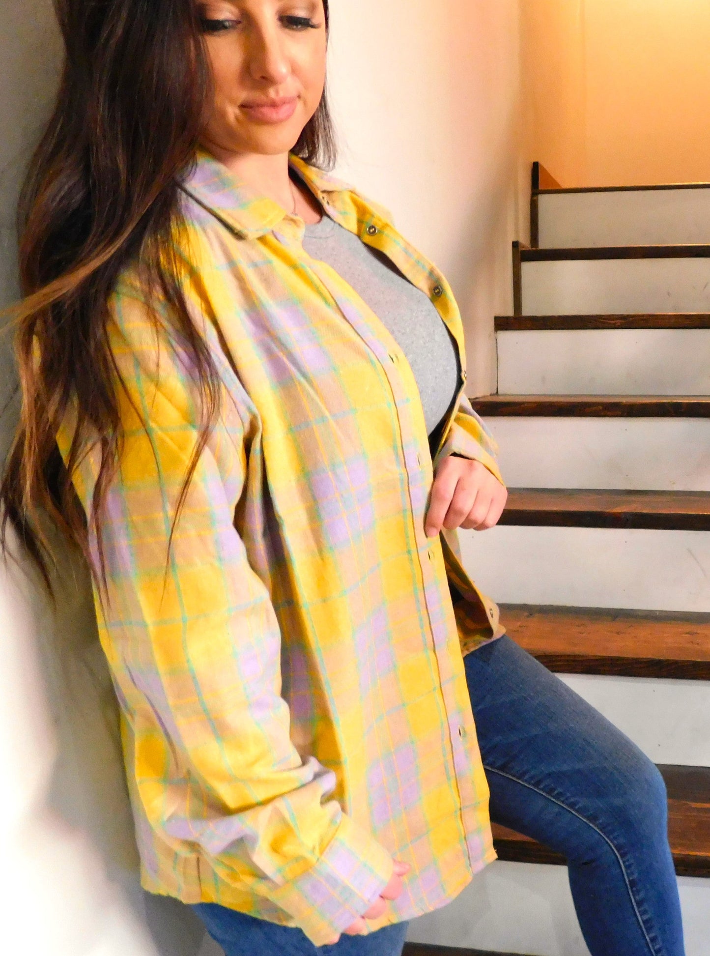 Yellow Plaid Button Down
