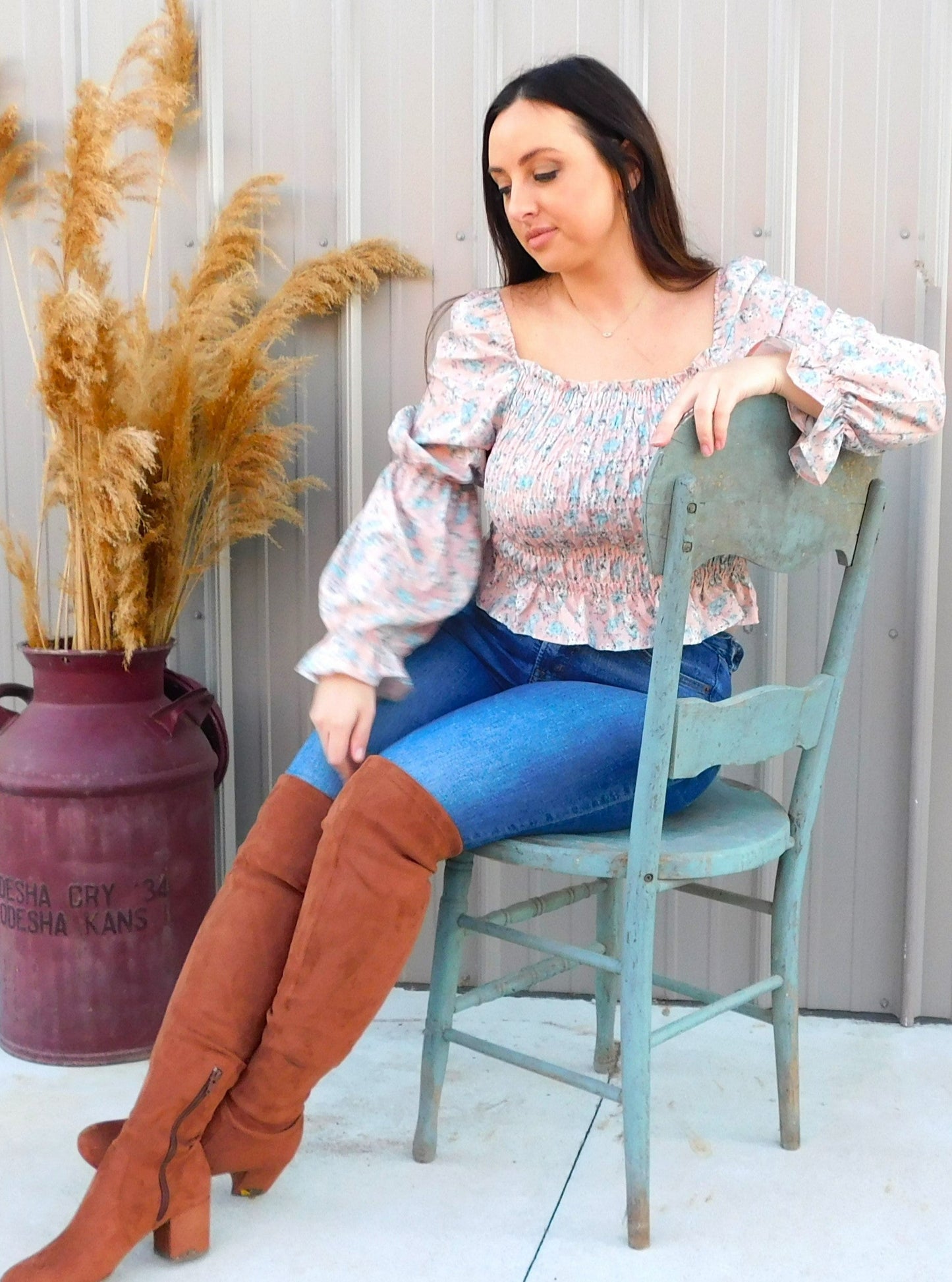 Floral Ruched Top
