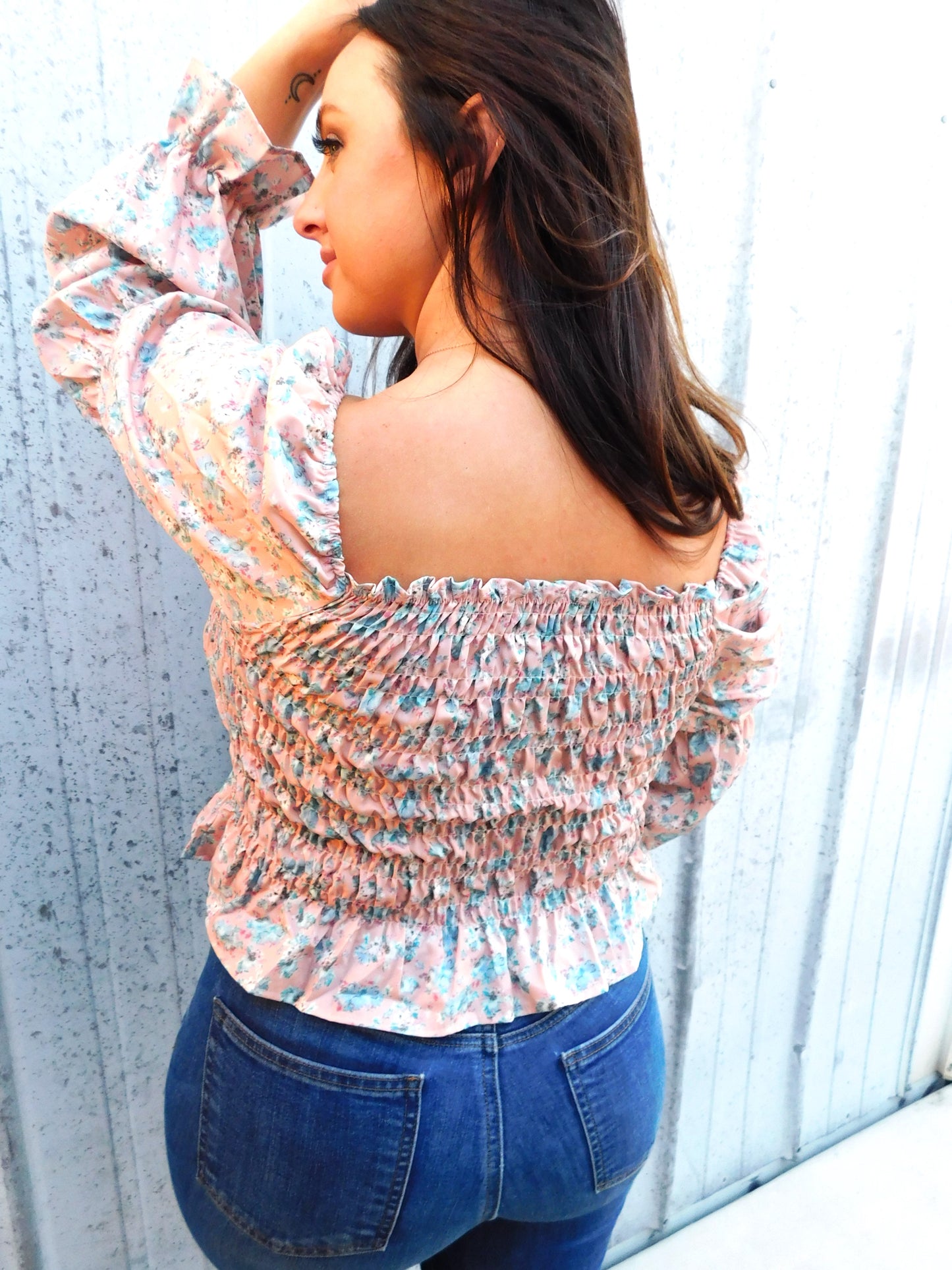 Floral Ruched Top