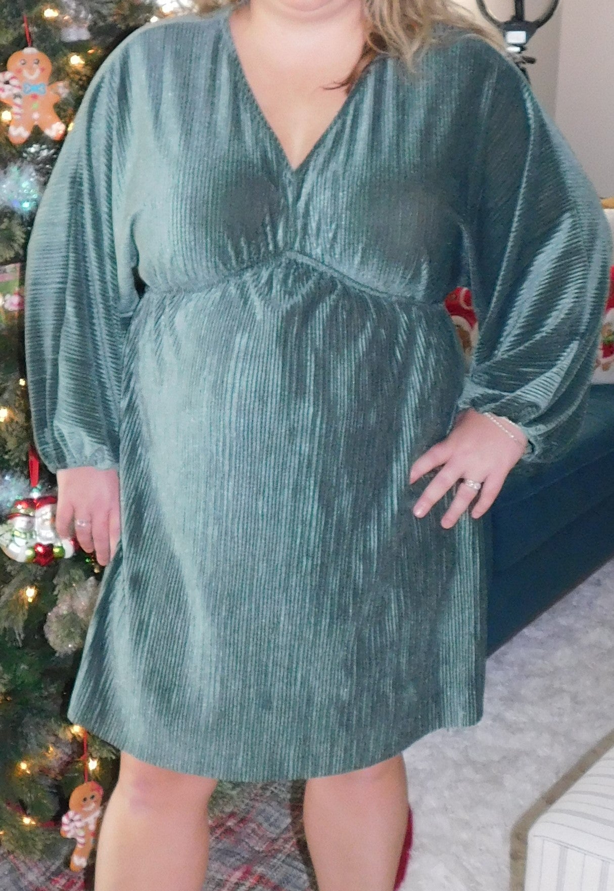 Velvet Baby Doll Dress