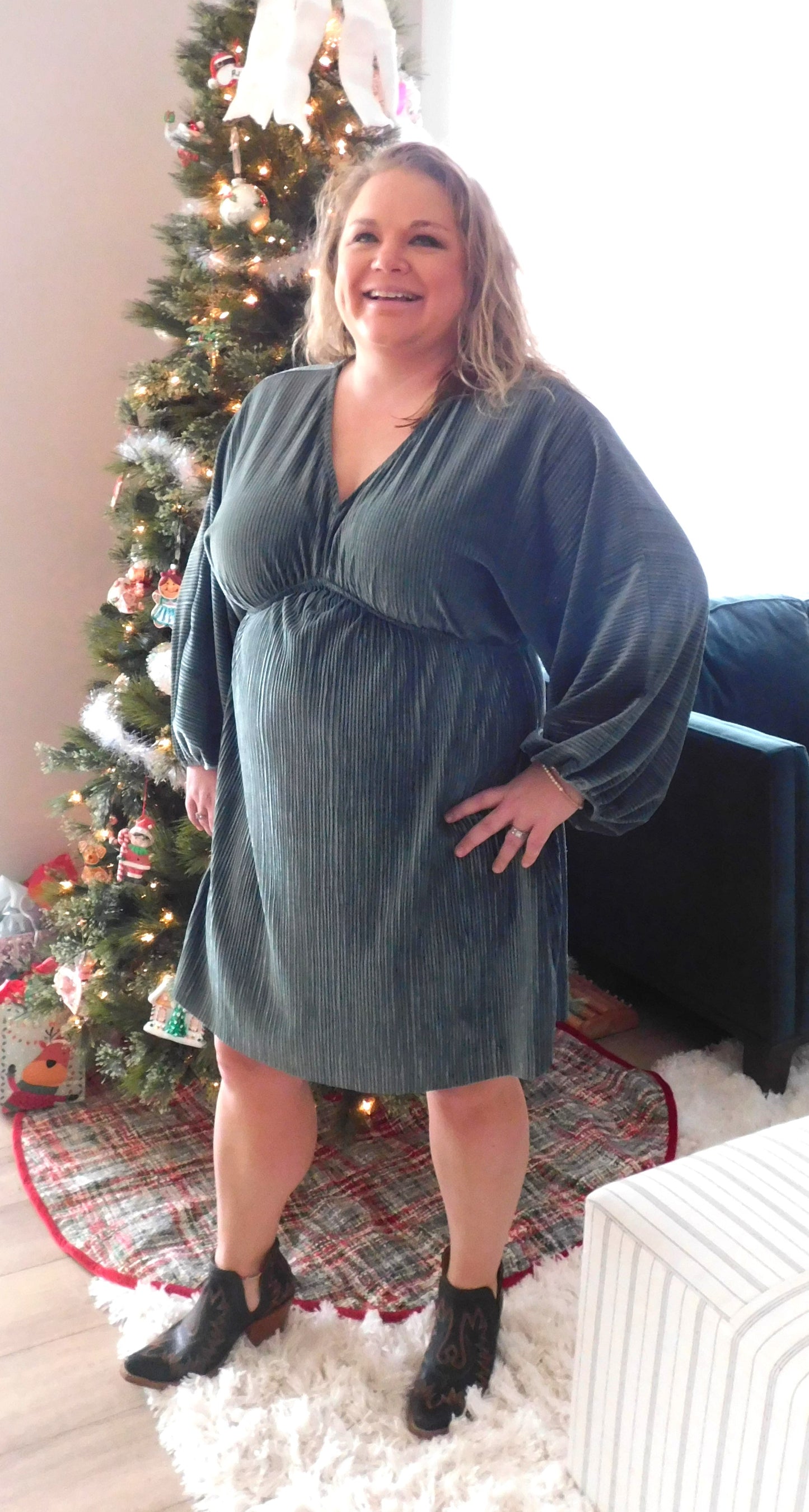 Velvet Baby Doll Dress