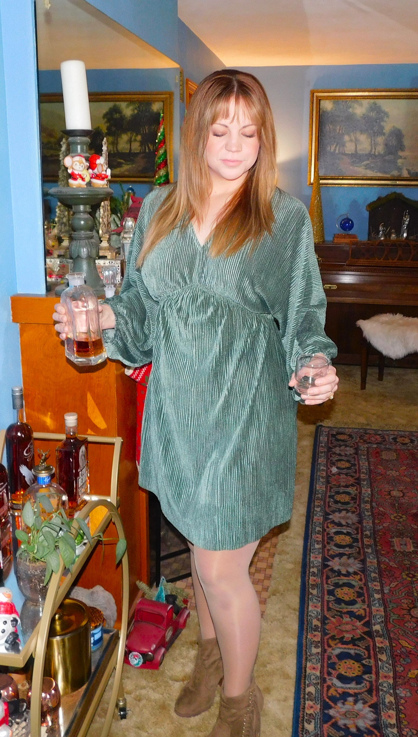 Velvet Baby Doll Dress
