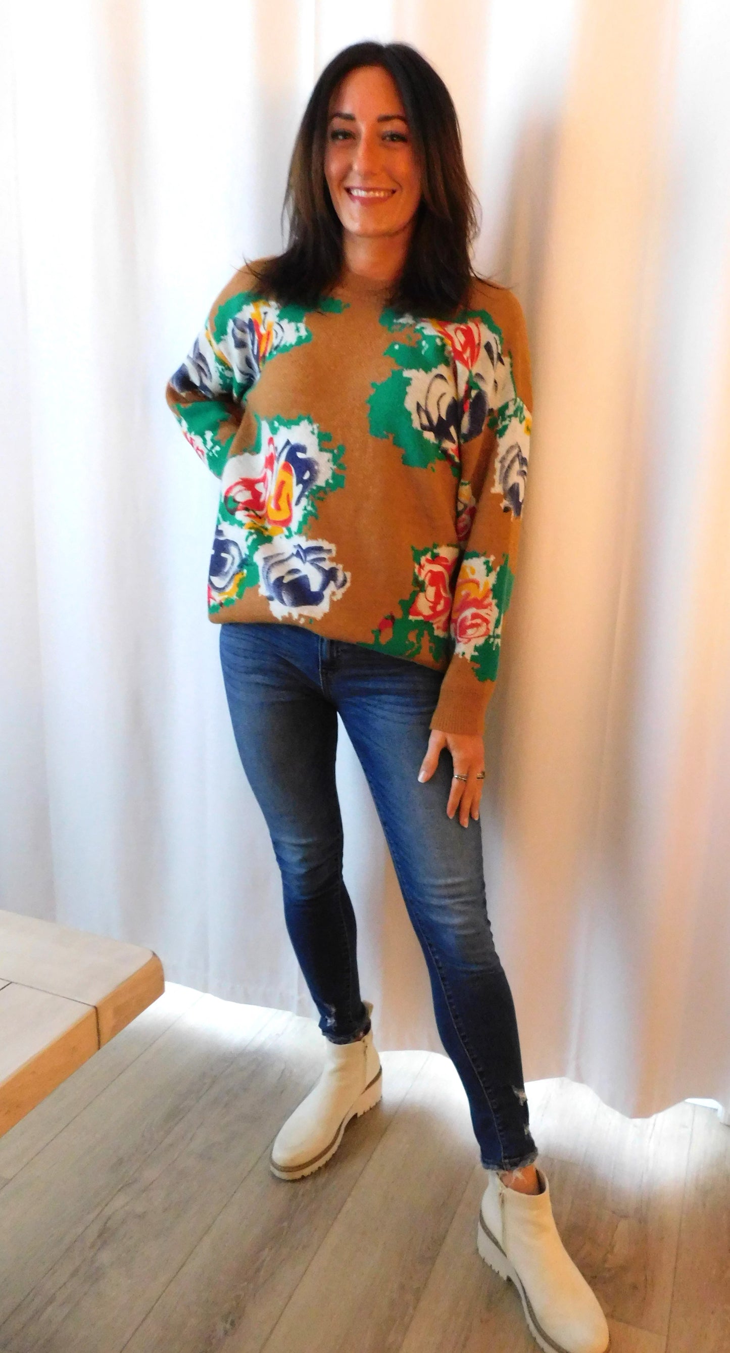 Camel Miss Me Sweater