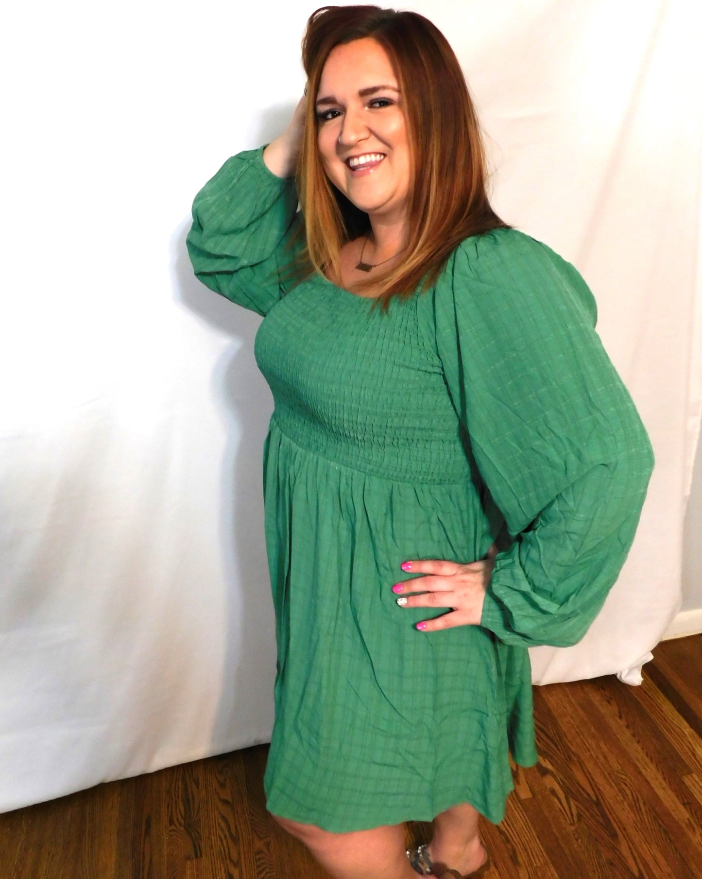 Smocked Mini Dress S-3X