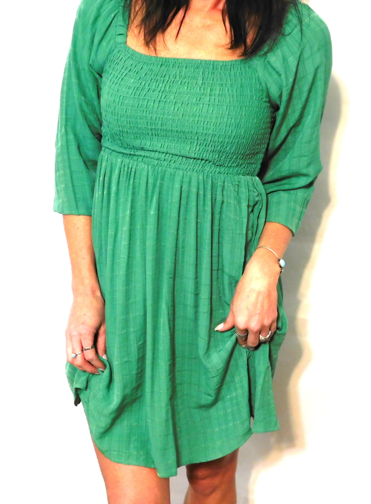 Smocked Mini Dress S-3X