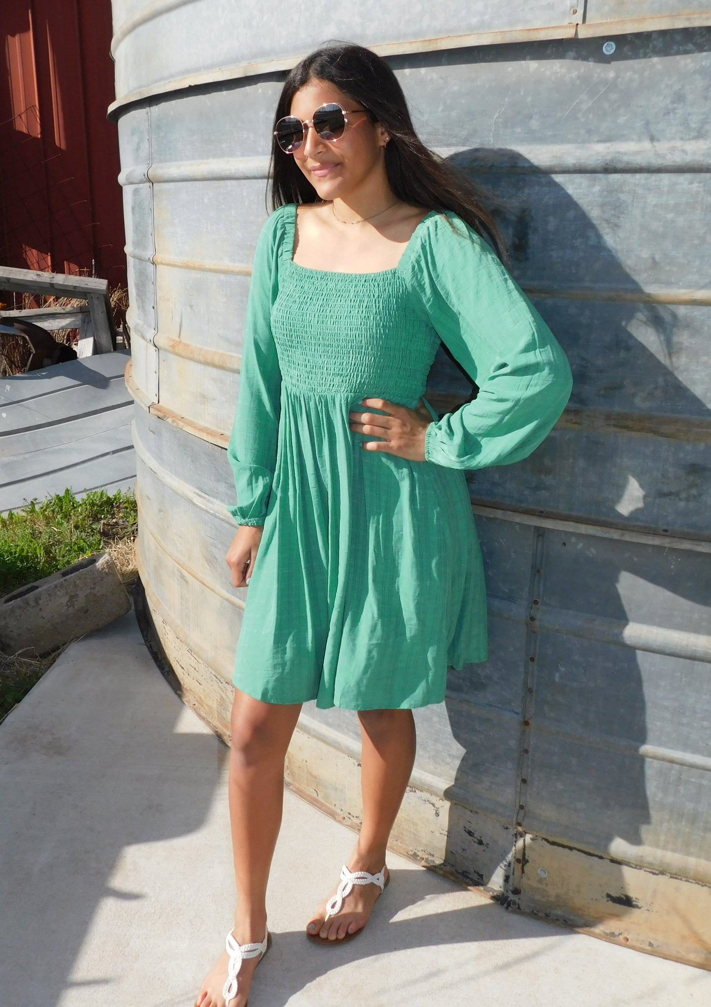 Smocked Mini Dress S-3X