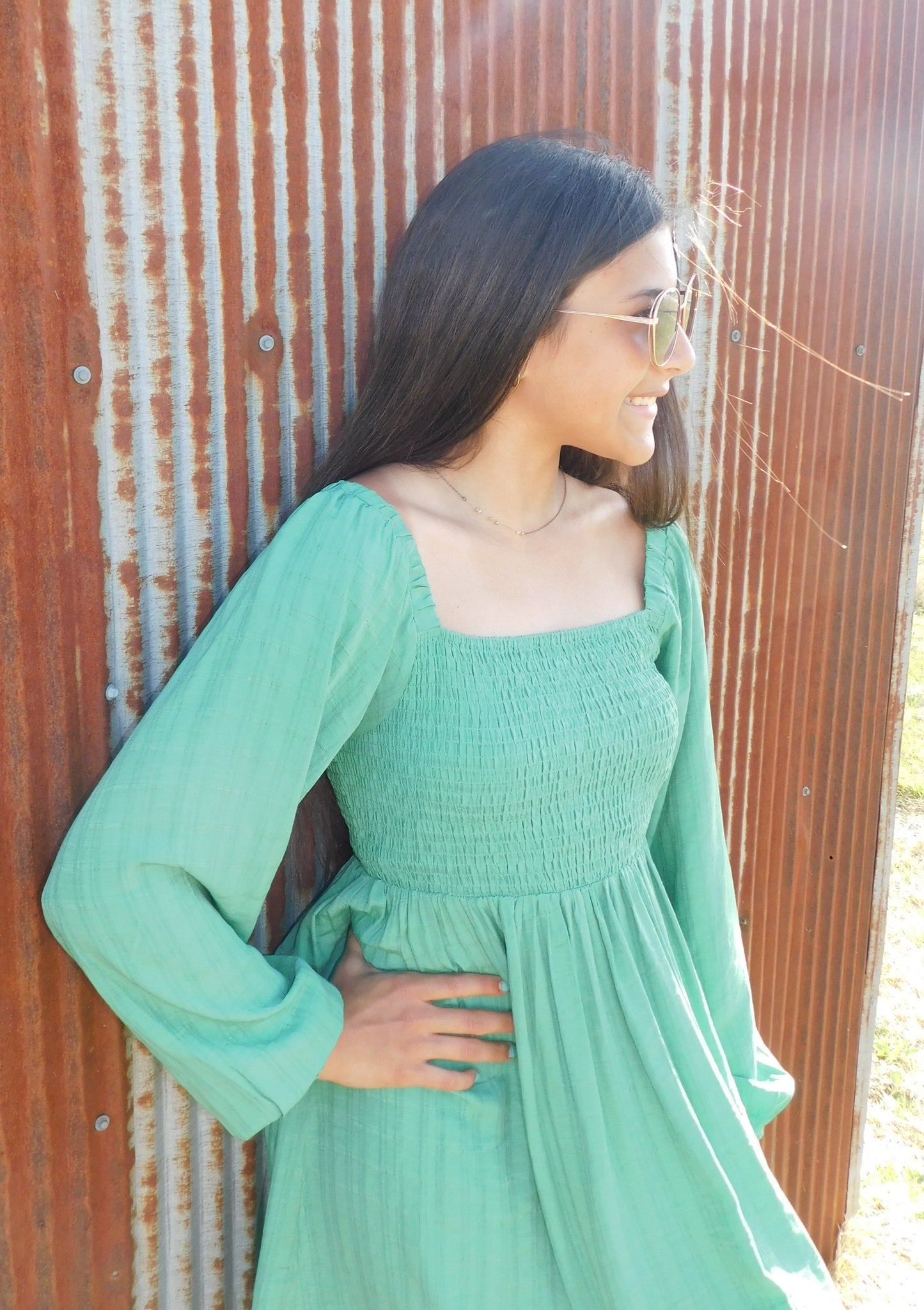 Smocked Mini Dress S-3X