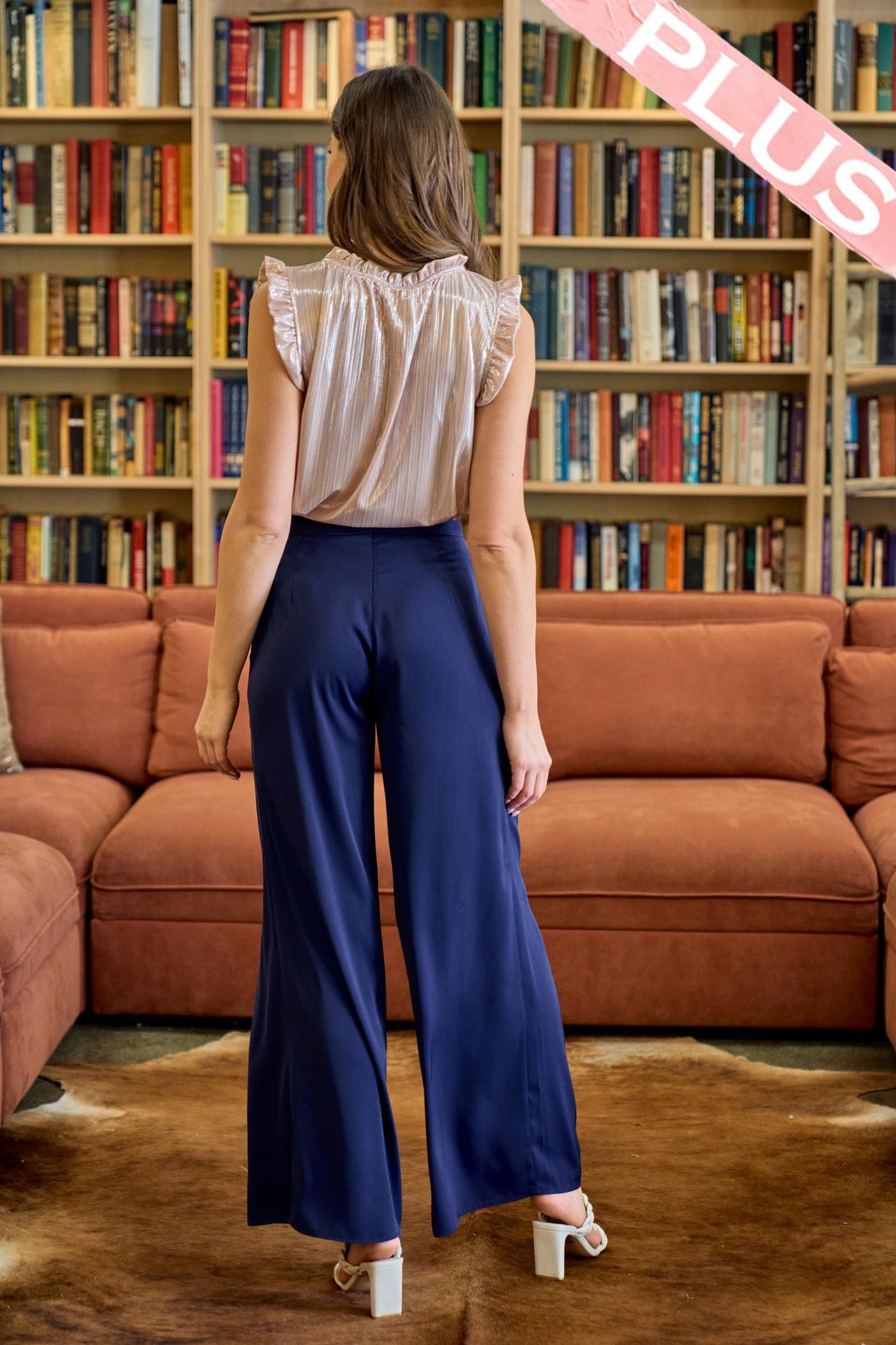 Dusty Rose Shimmer Top 1X-3X