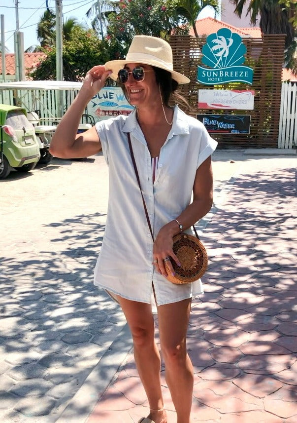 Chambray Dress S-2X