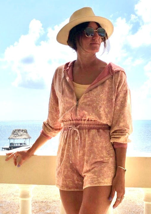 Washed Terry Romper S-3X