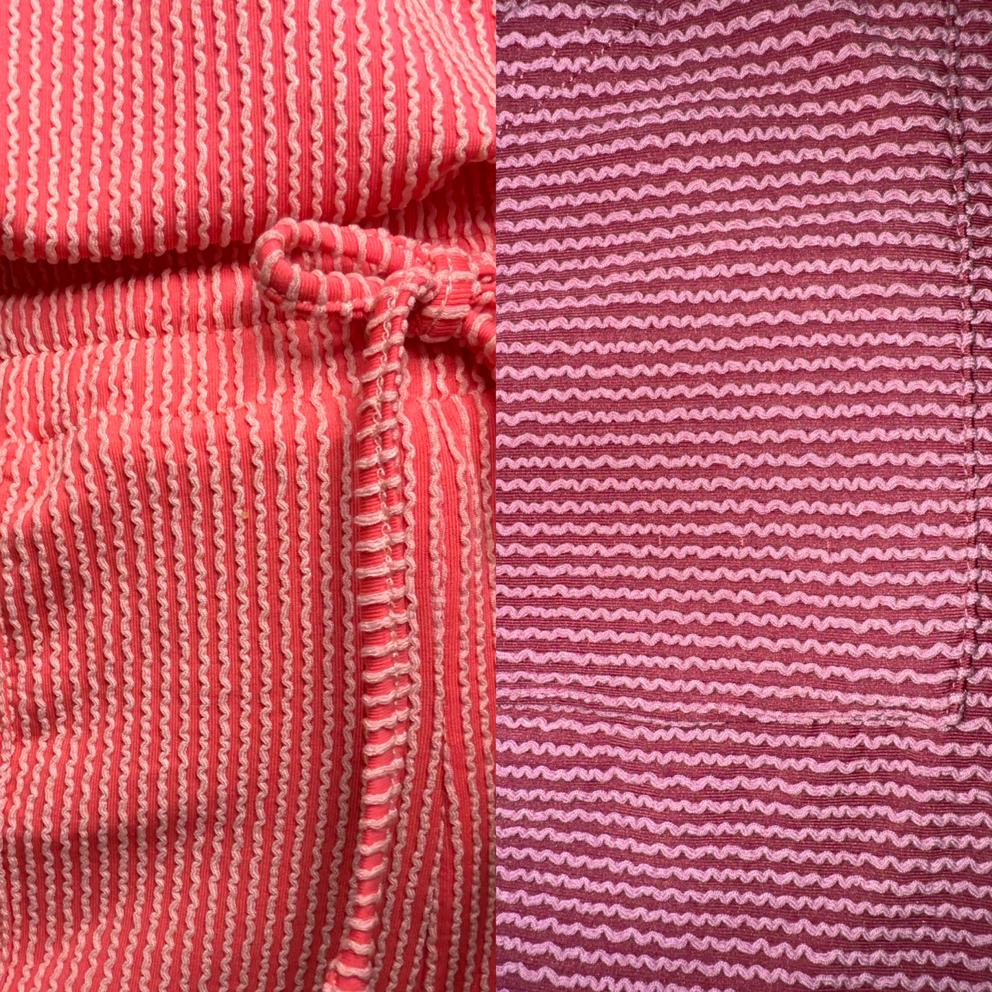 Mauve & Coral Ribbed Sets