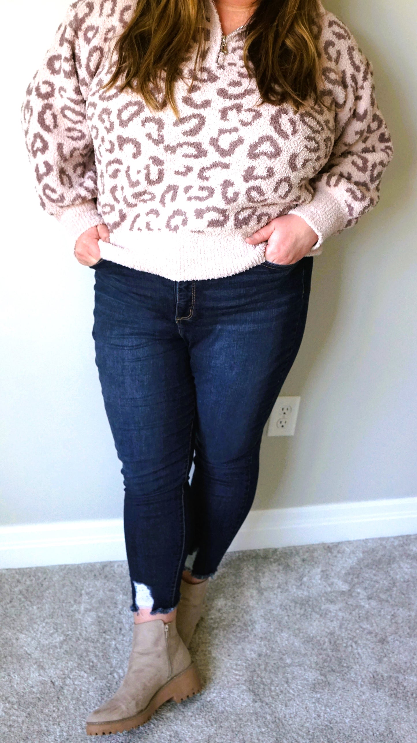 Leopard Pull-Over 1X-3X